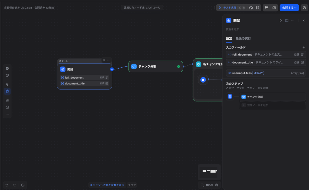 実装フロー（開始ノード）