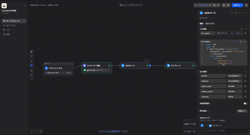 実装フロー（コードノード）