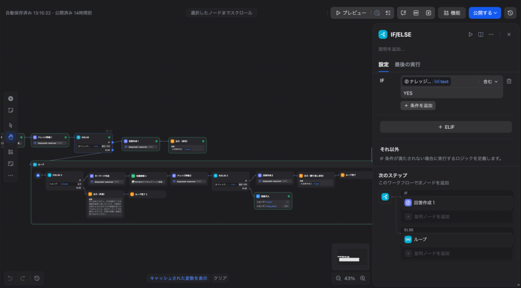 実装フロー（条件分岐）